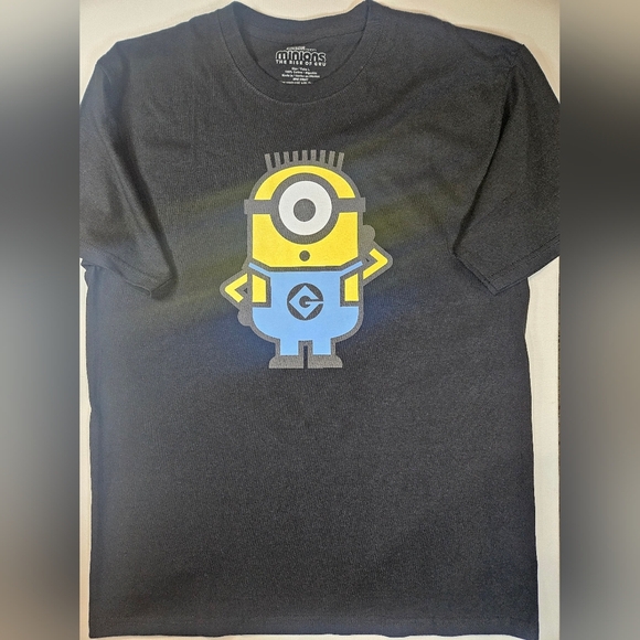 Minions T-shirt Mens Large Illuminations Black Yellow Graphic Rise Of Gru Tee - Picture 1 of 6
